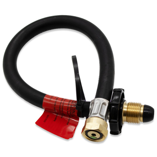 0.45M LPG Pigtail POL x W20 NRV Rubber Handwheel Hose