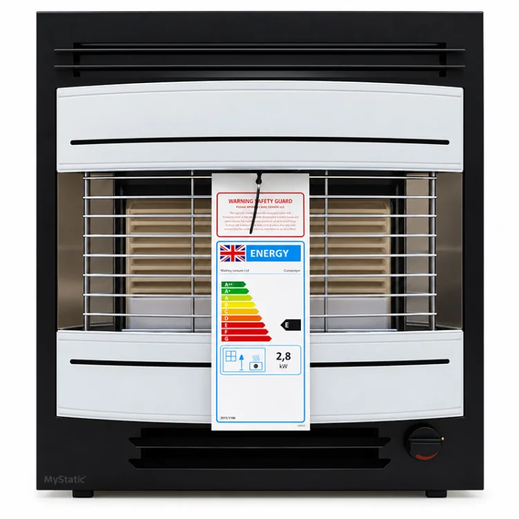 Widney Curvascape GP ECO LPG Gas Fire - Black / Stainless Steel - CS1EGPBSS