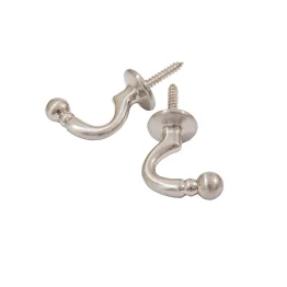 Palma Curtain Tieback Hook - Satin Nickel
