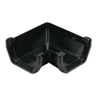 Square Line Gutter 114mm 90 Degree Angle - Black