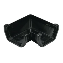 Square Line Gutter 114mm 90 Degree Angle - Black