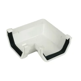 Square Line Gutter 114mm 90 Degree Angle - White