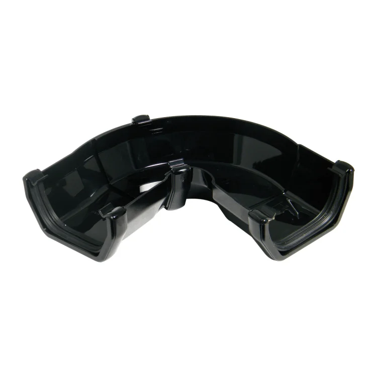 Square Line Gutter 114mm Adjustable Angle - Black