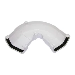Square Line Gutter 114mm Adjustable Angle - White