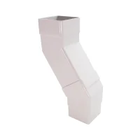 Square Line 65mm Adjustable Offset Bend - White Square Line 65mm Adjustable Offset Bend - White