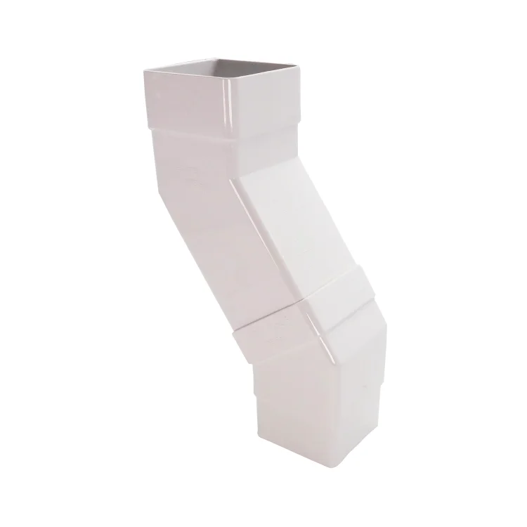 Square Line 65mm Adjustable Offset Bend - White