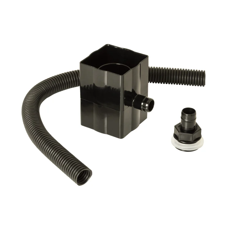 Square Line FloSaver Rainwater Diverter - Black