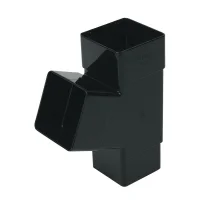 Square Line 65mm Square Pipe Branch - 67.5 Degree - Black Square Line 65mm Square Pipe Branch - 67.5 Degree - Black