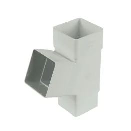 Square Line 65mm Square Pipe Branch - 67.5 Degree - White