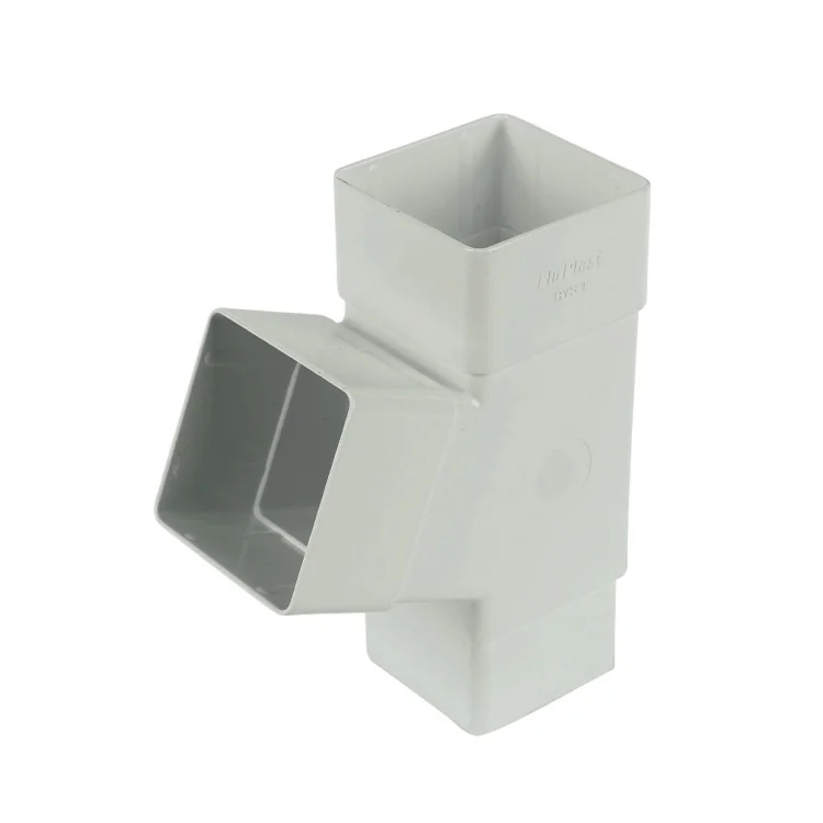 Square Line 65mm Square Pipe Branch - 67.5 Degree - White