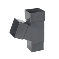 Square Line 65mm Square Pipe Branch - 67.5 Degree - Anthracite Grey Square Line 65mm Square Pipe Branch - 67.5 Degree - Anthracite Grey