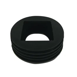 Floplast Universal Rainwater Adaptor - 68mm Round to 65mm Square - Black