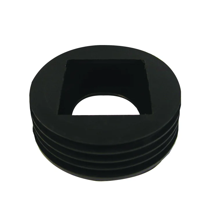 Floplast Universal Rainwater Adaptor - 68mm Round to 65mm Square - Black