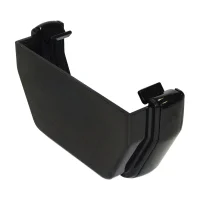 Square Line Gutter End Cap Black Square Line Gutter End Cap Black