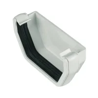 Square Line Gutter End Cap White Square Line Gutter End Cap White