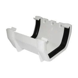 Square Line Gutter Joiner White
