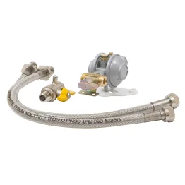 2 Cylinder Wall Mounted Manual Change Over Kit OPSO with SS Hoses