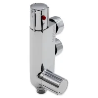 V100 Vertical Thermostatic Shower Mixer Valve - 45mm Centres - Side Temperature Control - Chrome V100 Vertical Thermostatic Shower Mixer Valve - 45mm Centres - Side Temperature Control - Chrome