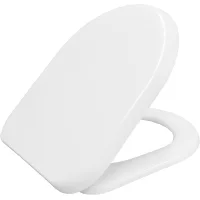 D Shaped Slow Close Toilet Seat White D Shaped Slow Close Toilet Seat White