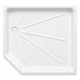 Shower Tray Insert with Cut-Off Corner - White - PC1328B