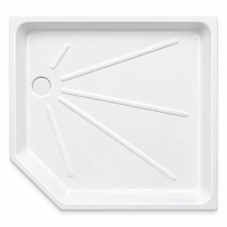Shower Tray Insert with Cut-Off Corner - White - PC1328B