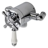 Retro Thermostatic Shower Mixer - Chrome
