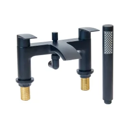 Belini Black Shower Mixer Bath Tap with 1.5m Hose
