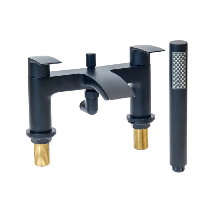 Belini Black Shower Mixer Bath Tap with 1.5m Hose