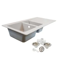 Platinum Granite Finish Resin Kitchen Sink 1.5 Bowl 1000mm x 500mm Platinum Granite Finish Resin Kitchen Sink 1.5 Bowl 1000mm x 500mm