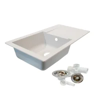 Platinum Granite Finish Resin Kitchen Sink Single Bowl 780mm x 435mm