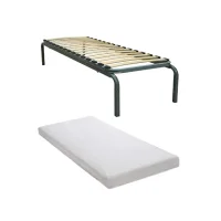 Single Bed Frame Duo Legs 6ft x 2ft3" and Mattress