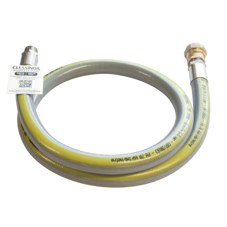 Clesse 35kW/h Stainless Steel Hose Assembly 1.2M 1/2" x 22mm